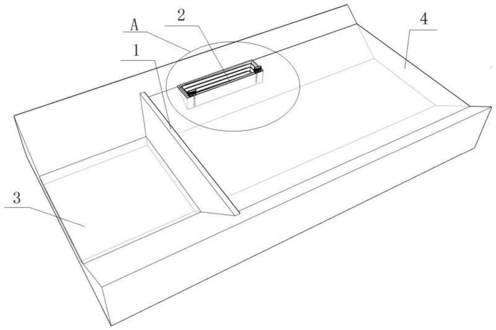 Fishway outlet structure adapted to large water level variation amplitude and fish passing method of fishway outlet structure adapted to large water level variation amplitude