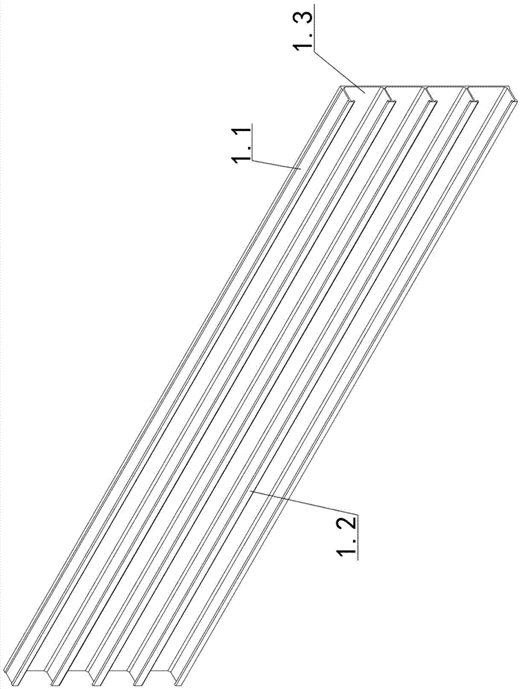 A unit formwork structure of an aluminum alloy formwork embedded cross-section profile