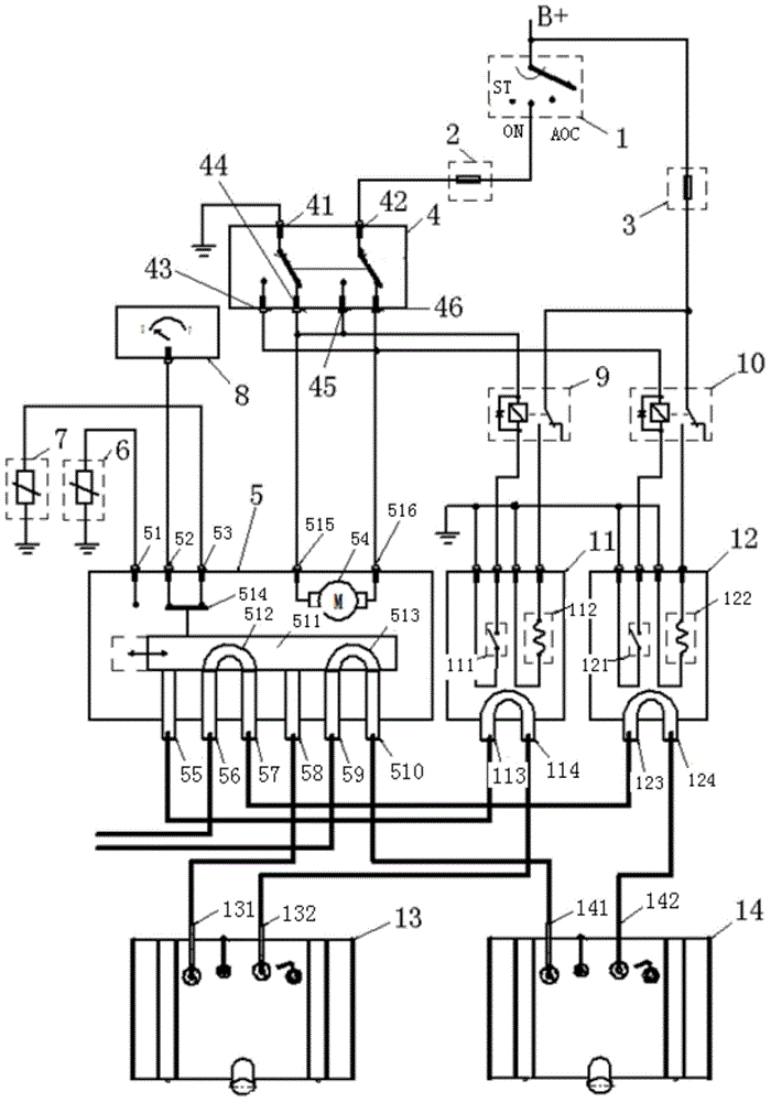 Double-oil-tank heating and oil supply switching control system