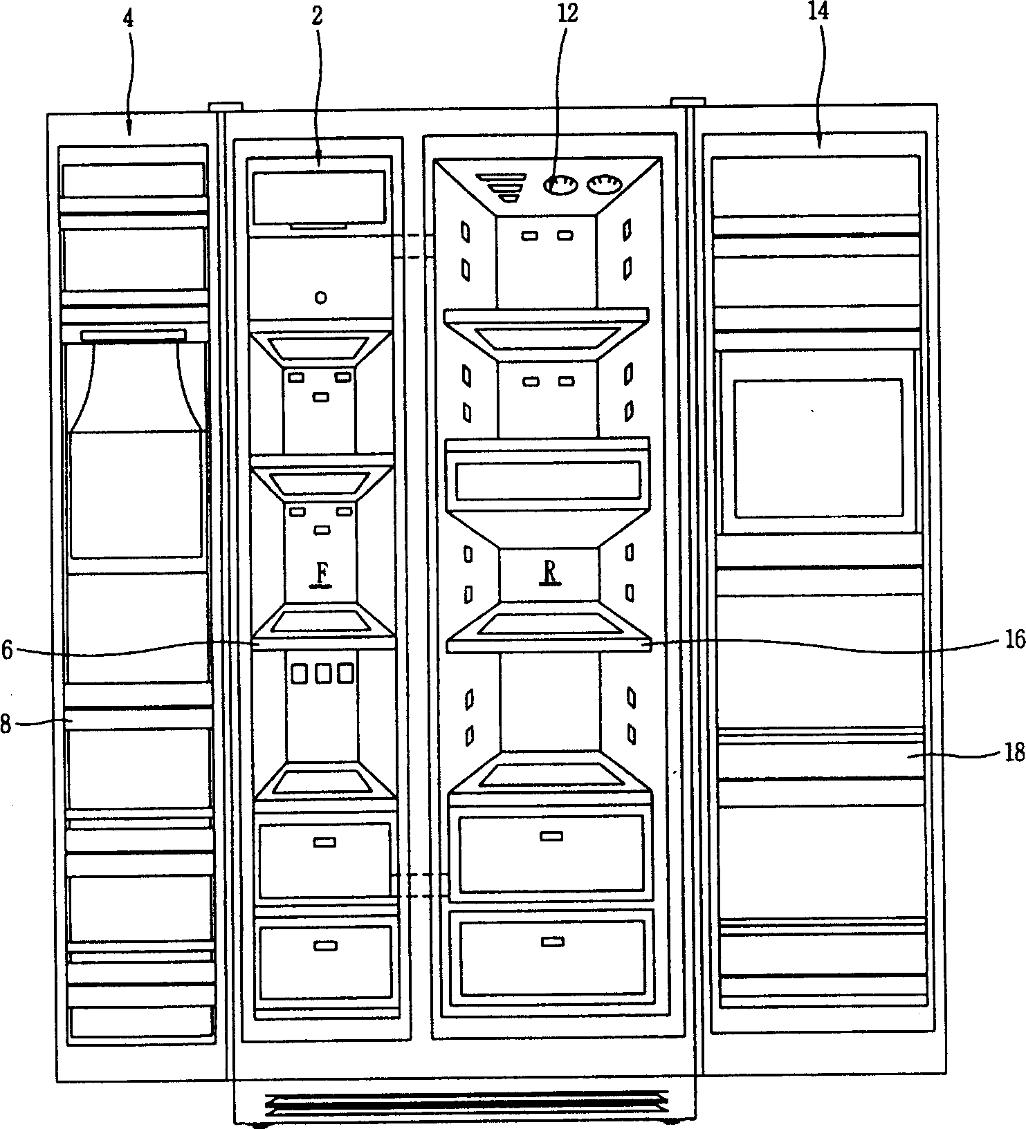Separated wine cellar for refrigerator