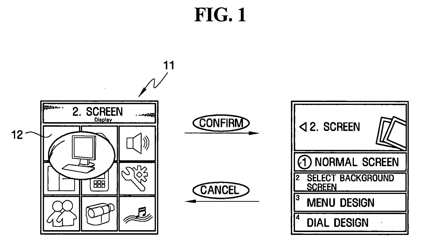 Portable device and method of providing menu icons