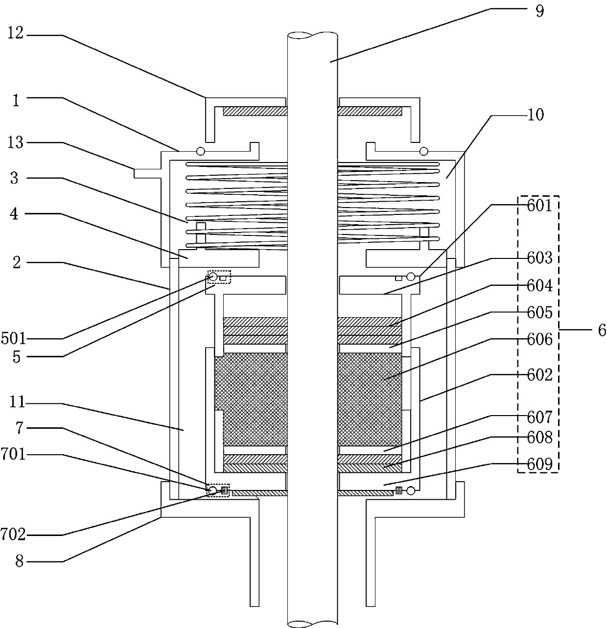 Follow-up automatic compensation polished rod sealing device