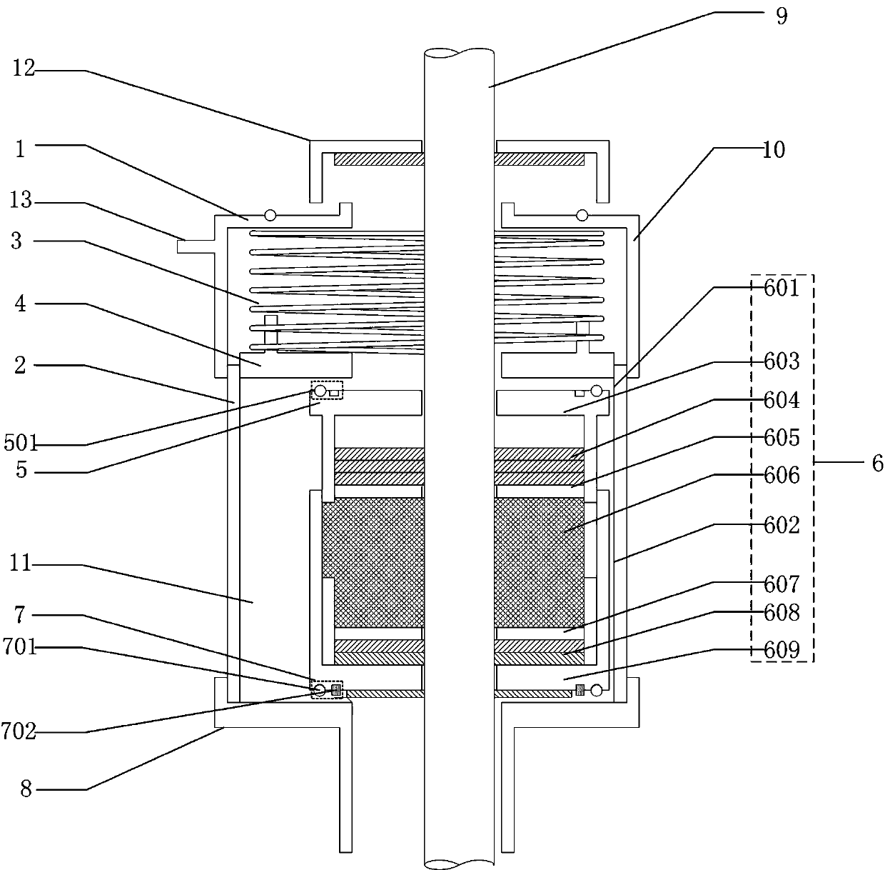 Follow-up automatic compensation polished rod sealing device