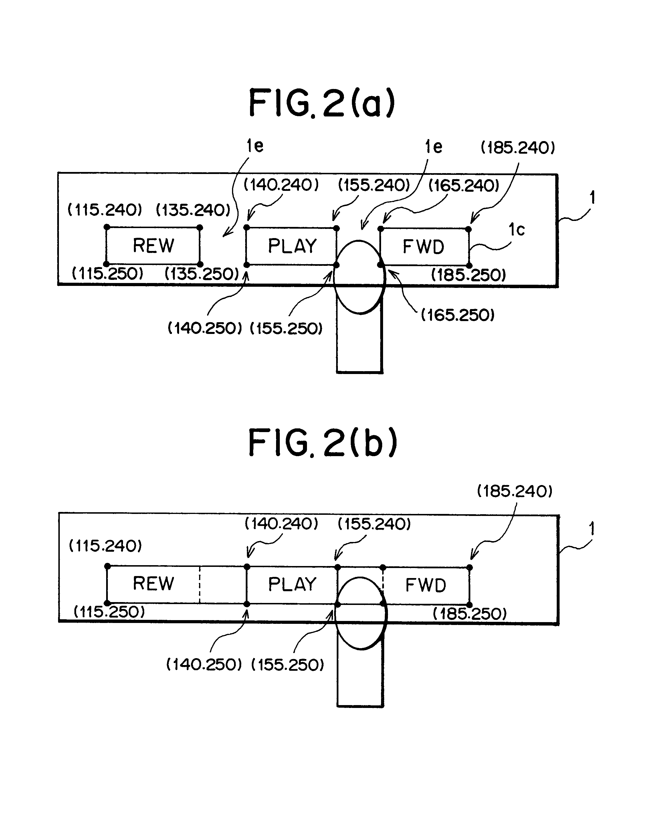 Operating device for controlling electronic devices utilizing a touch panel
