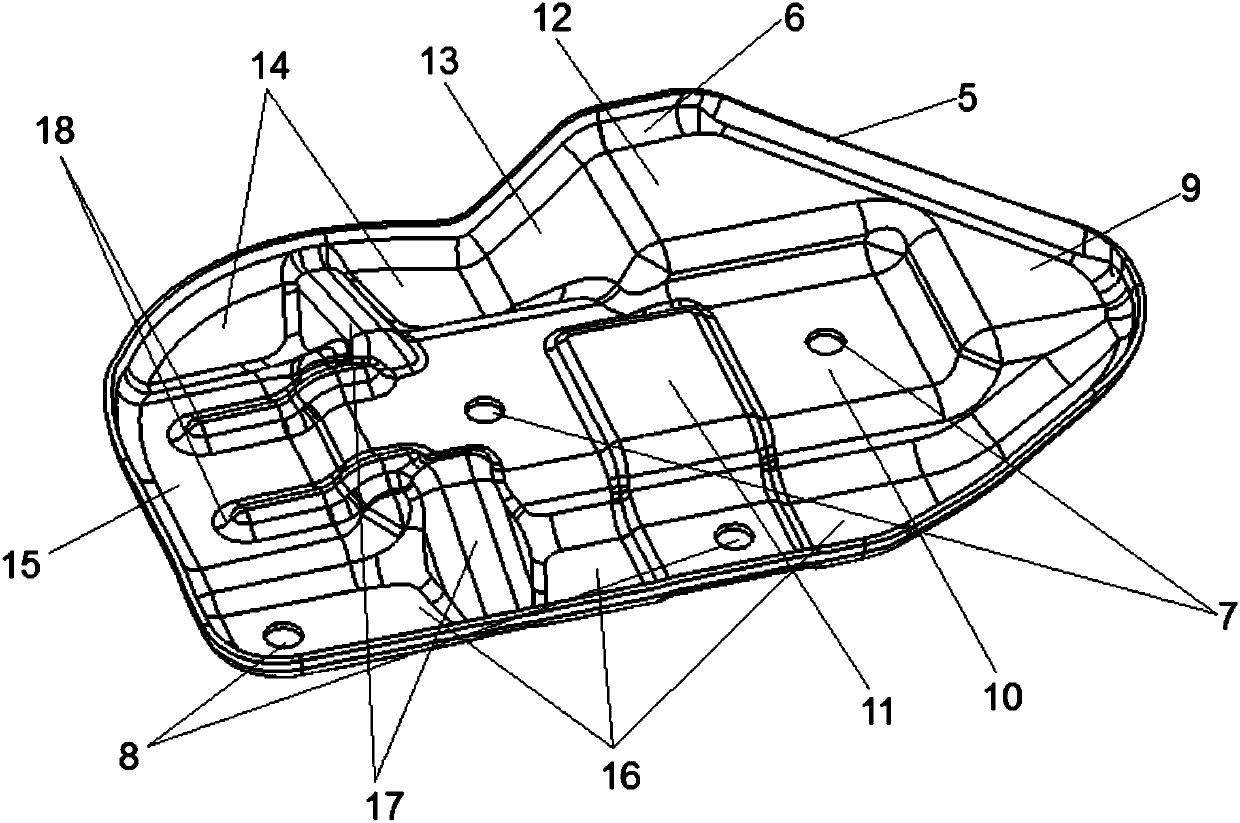 Hinge reinforcement plate for front hatch cover of automobile