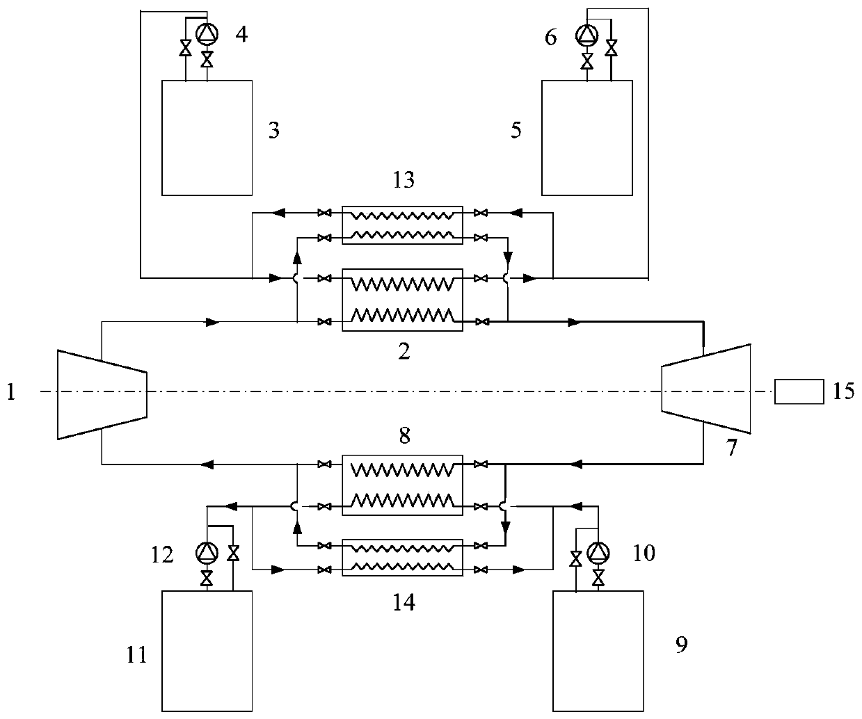 Multi-grade heat pump type double-pot salt melting and energy storage power generation system