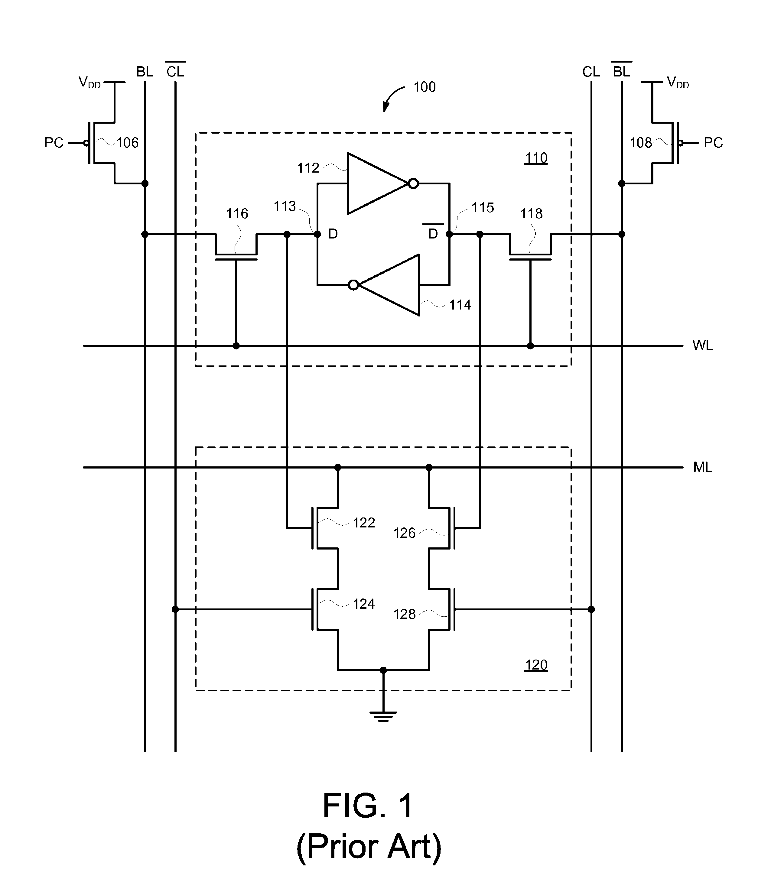 Content addressable memory device having spin torque transfer memory cells