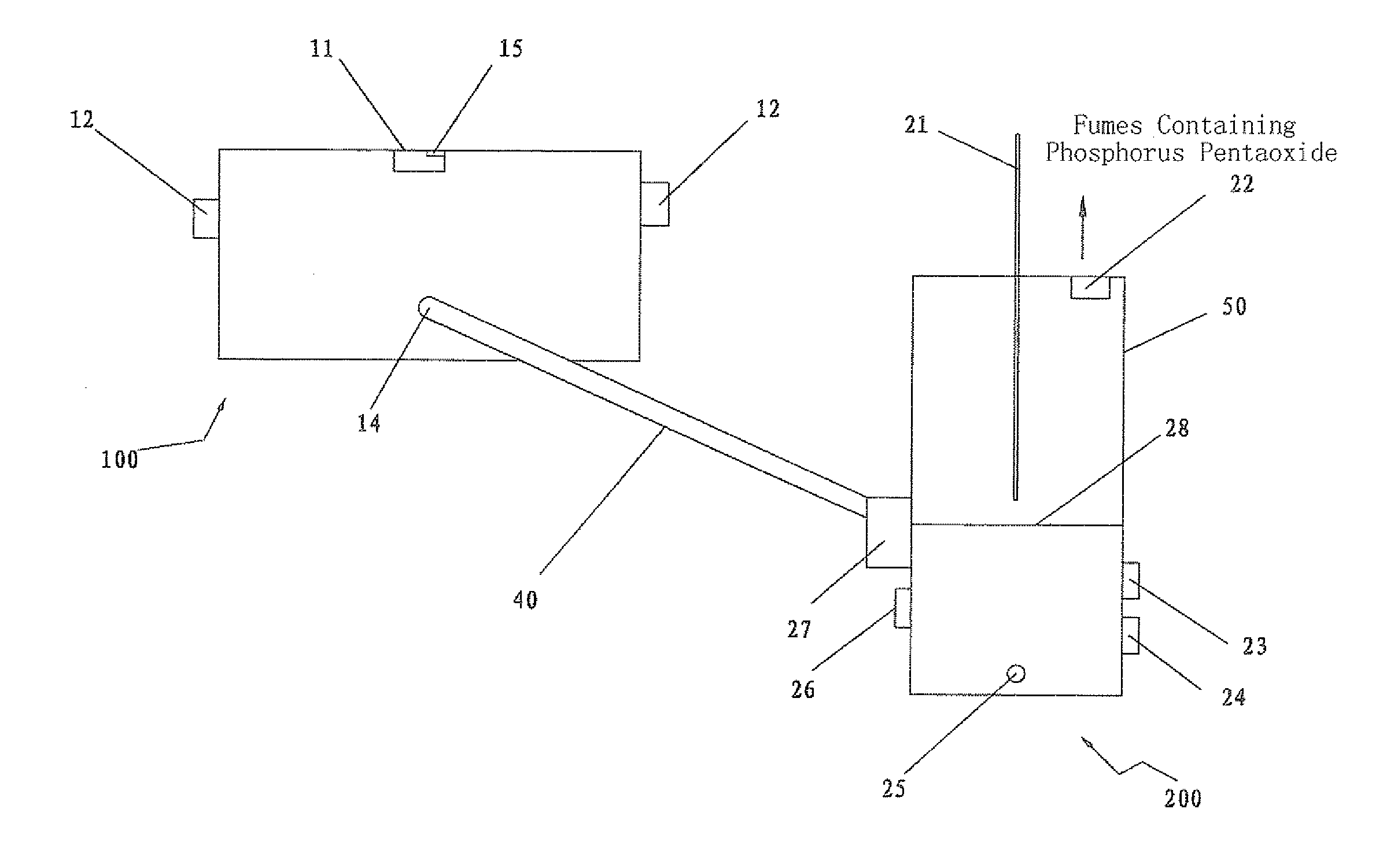 Device making phosphorus by thermal process