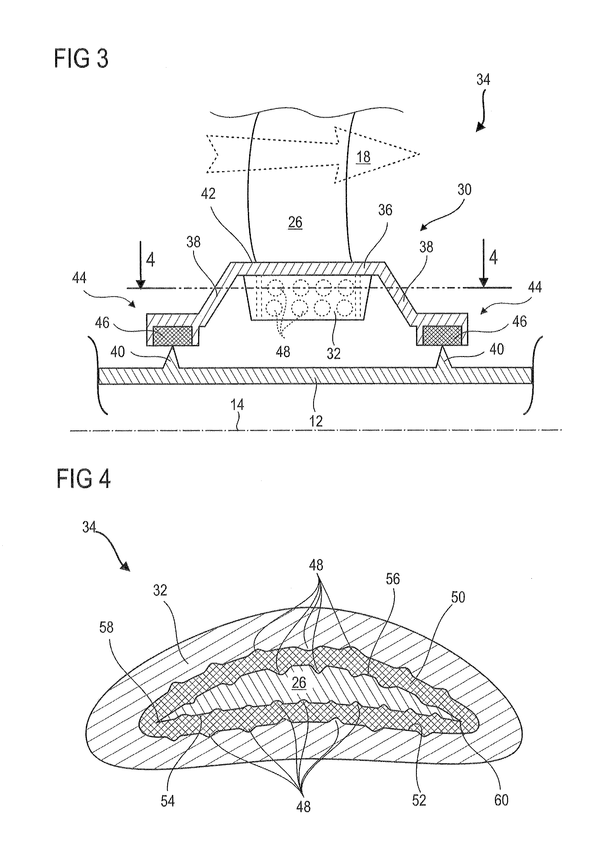 Blade and Shroud with Socket for a Compressor of an Axial Turbomachine