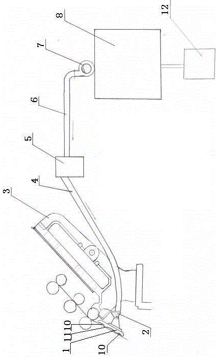 Device for achieving wet spinning through fine spray and achieving bundling yarn forming