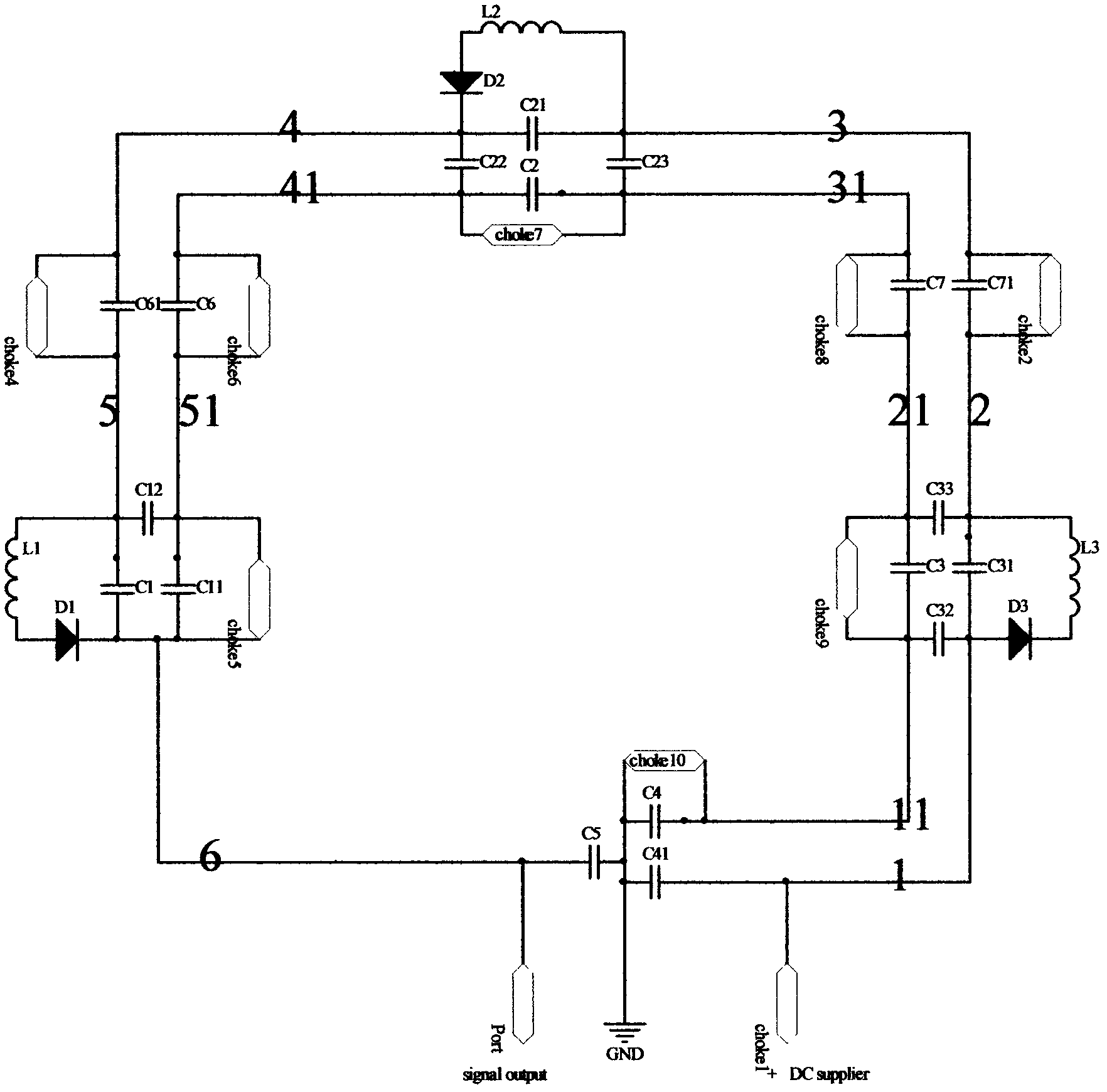 Detuning magnetic resonance radio frequency coil without external direct current circuit