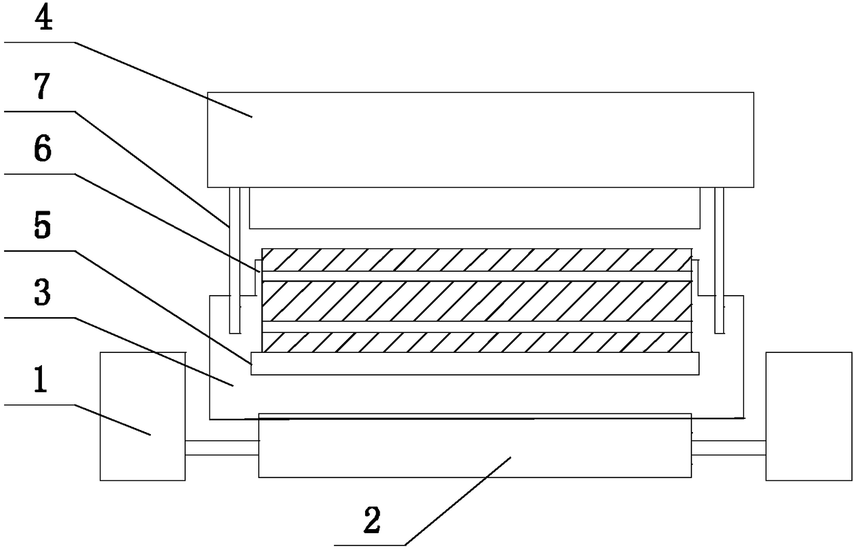 Laminating device for double-sided double-glazed photovoltaic assembly