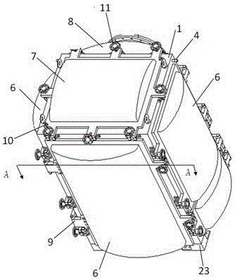 Framework-type multi-door full water cooling vacuum device