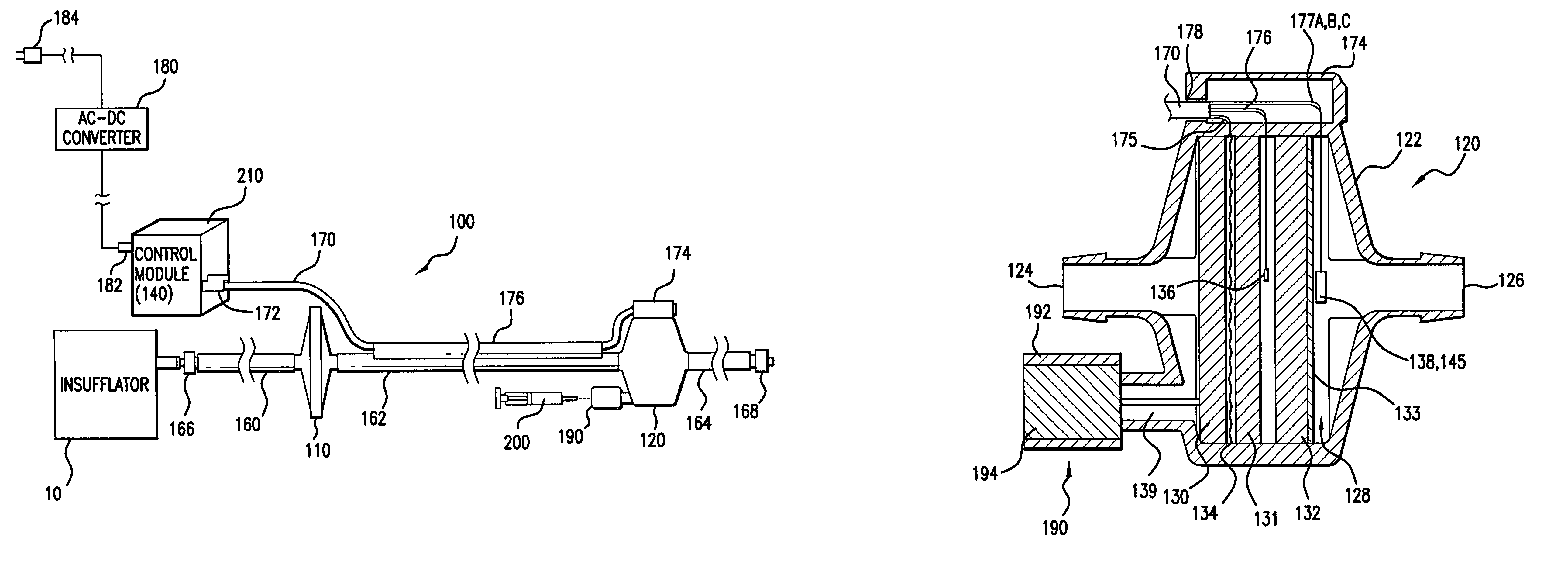 Method and apparatus for conditioning gas for medical procedures having humidity monitoring and recharge alert