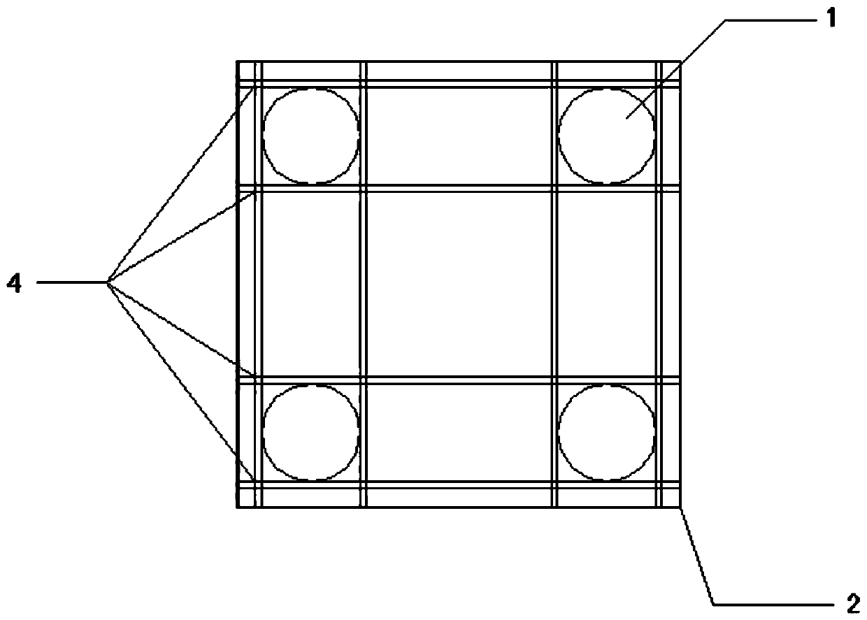 Support-free formwork for reserved bolt holes of roughing mill body and construction method