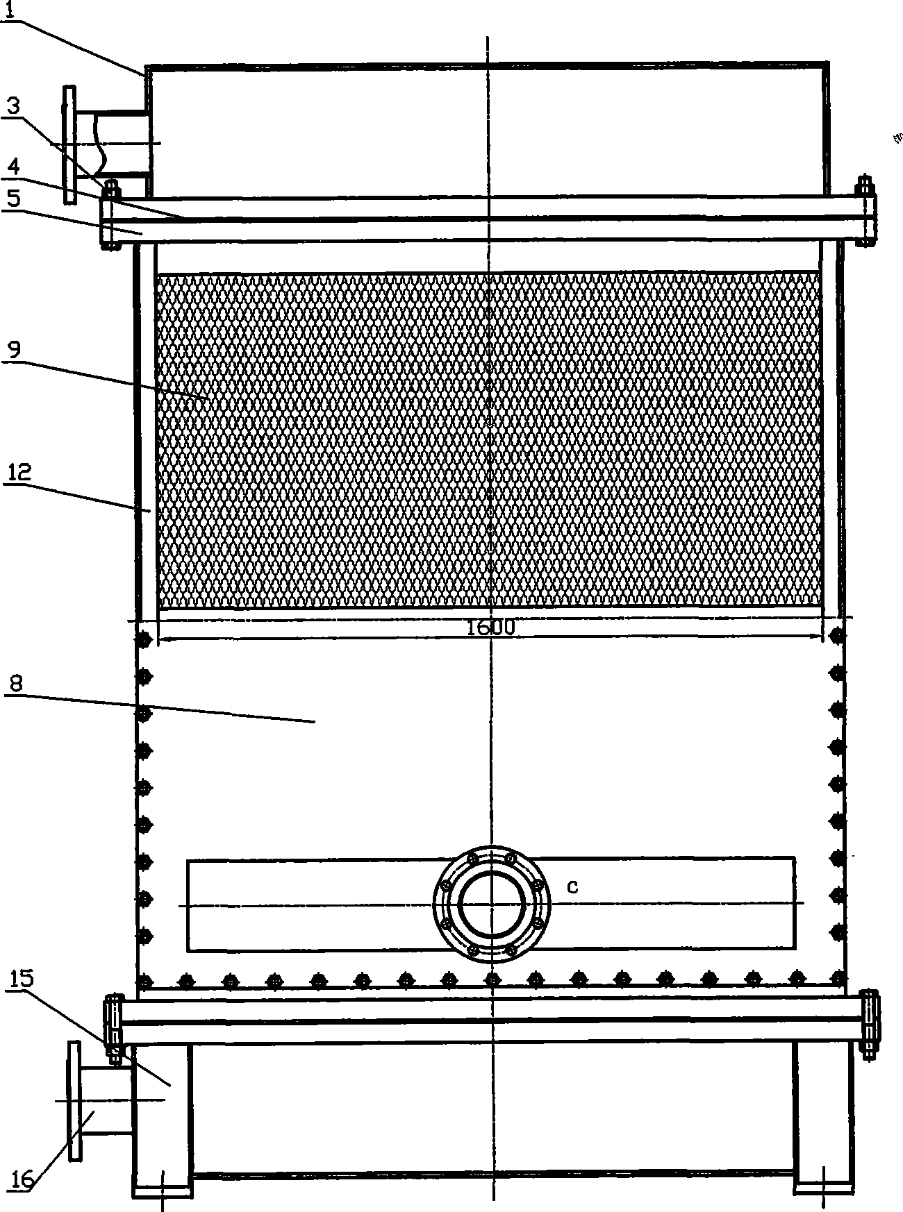 Welded plate type heat exchanger