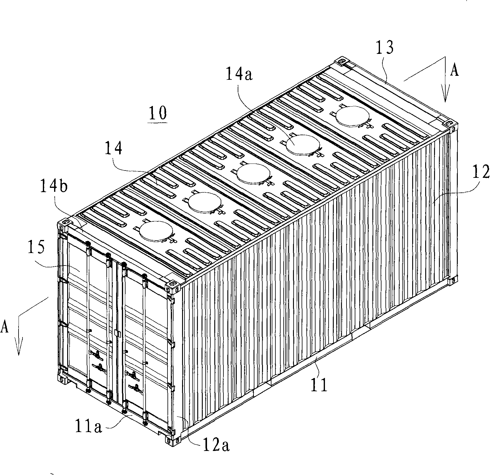Dry and bulk cargo container and enhanced mechanism for gate end sealing