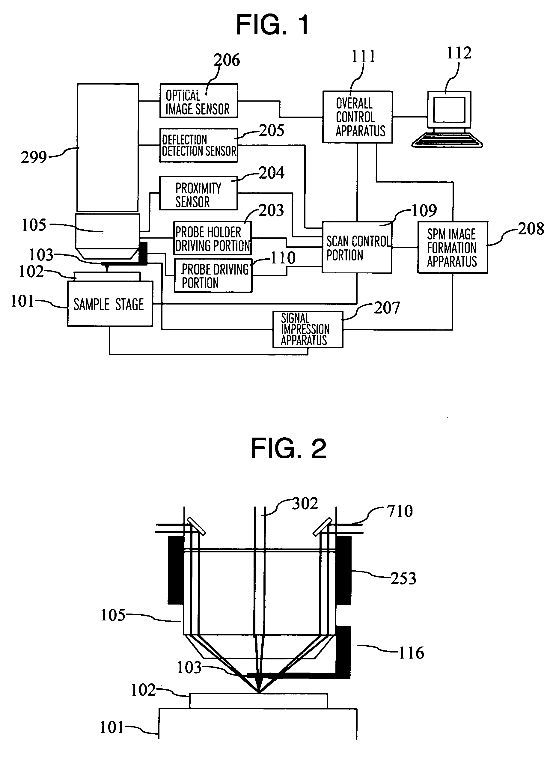 Scanning probe microscope and sample observing method using this and semiconductor device production method