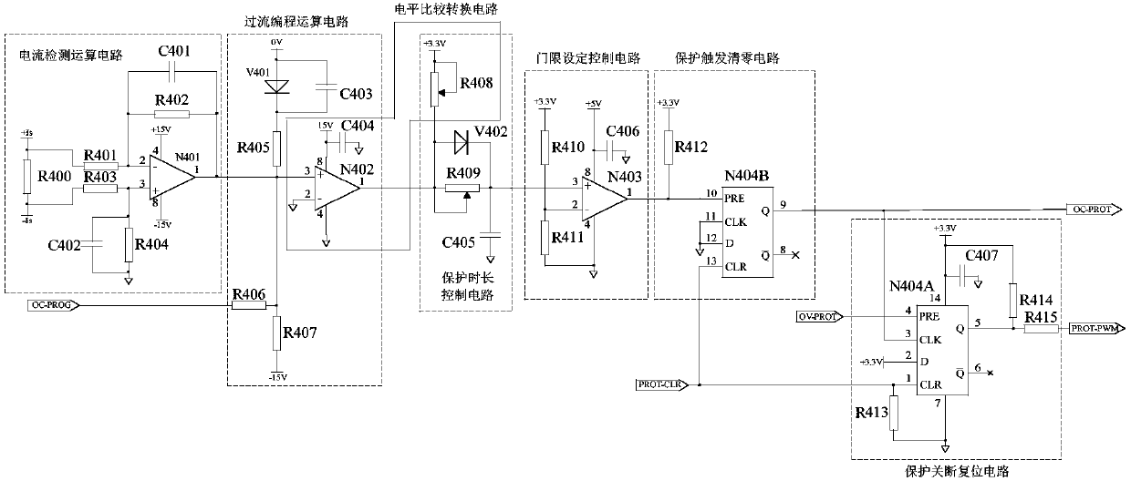 A program-controlled overcurrent protection circuit and its implementation method