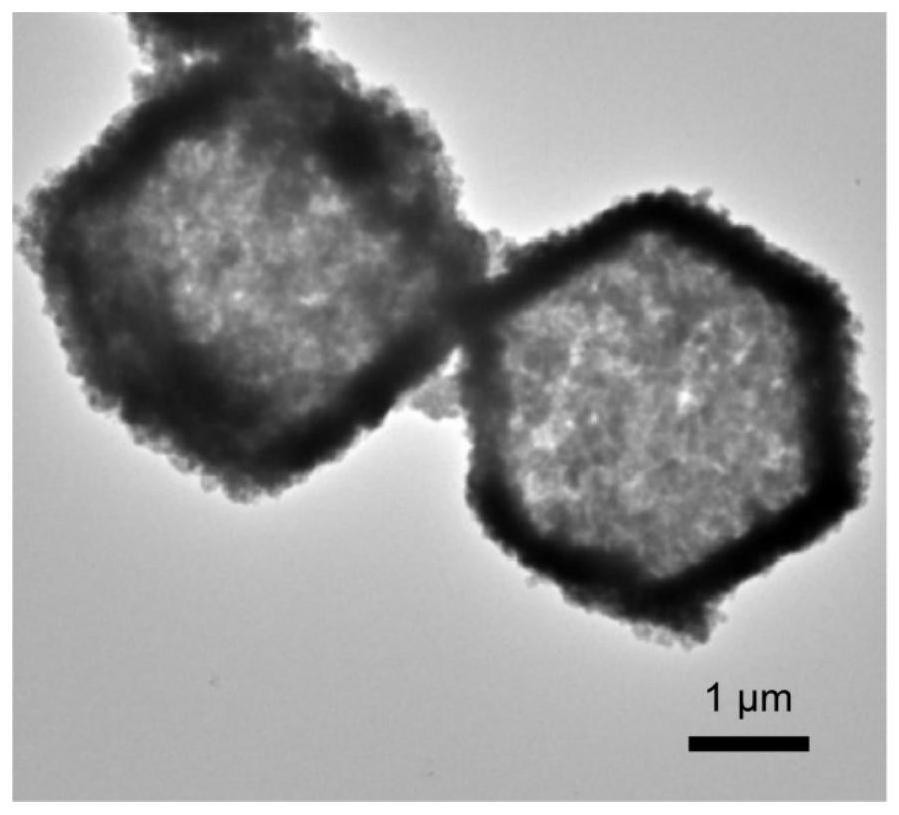 MOF-74 hybrid shell structure material and ZIF-90@MOF-74 hybrid core-shell material