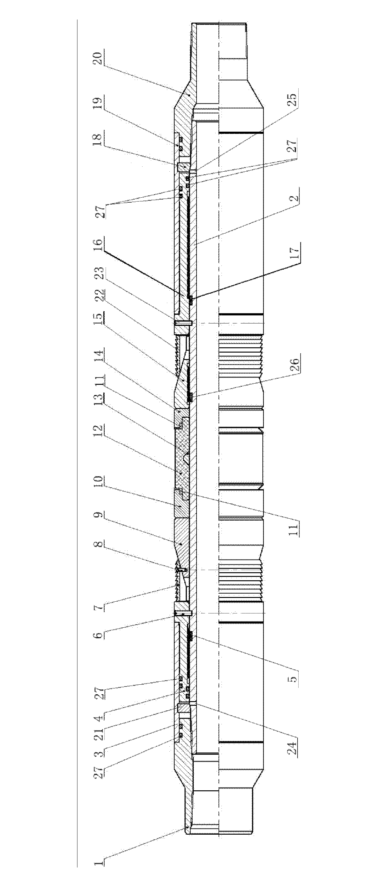 Bidirectional seat seal hook-wall packer, preparation method thereof and shaft circumferential packing method
