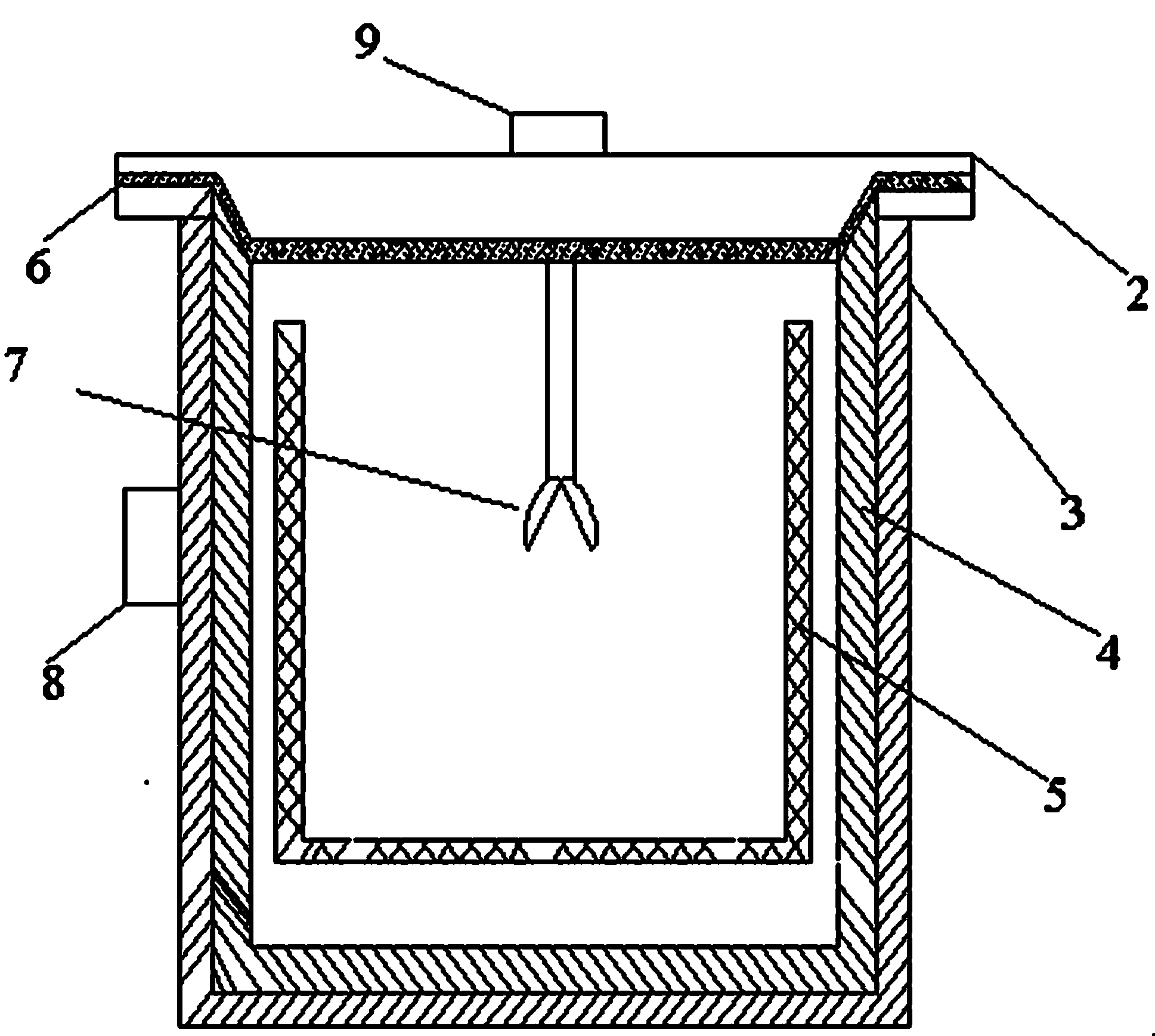 Infrared-heating graphite purification furnace with stirrer