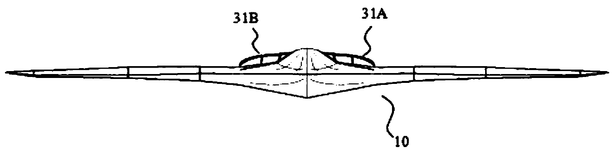 Distributed propulsion flying wing aircraft