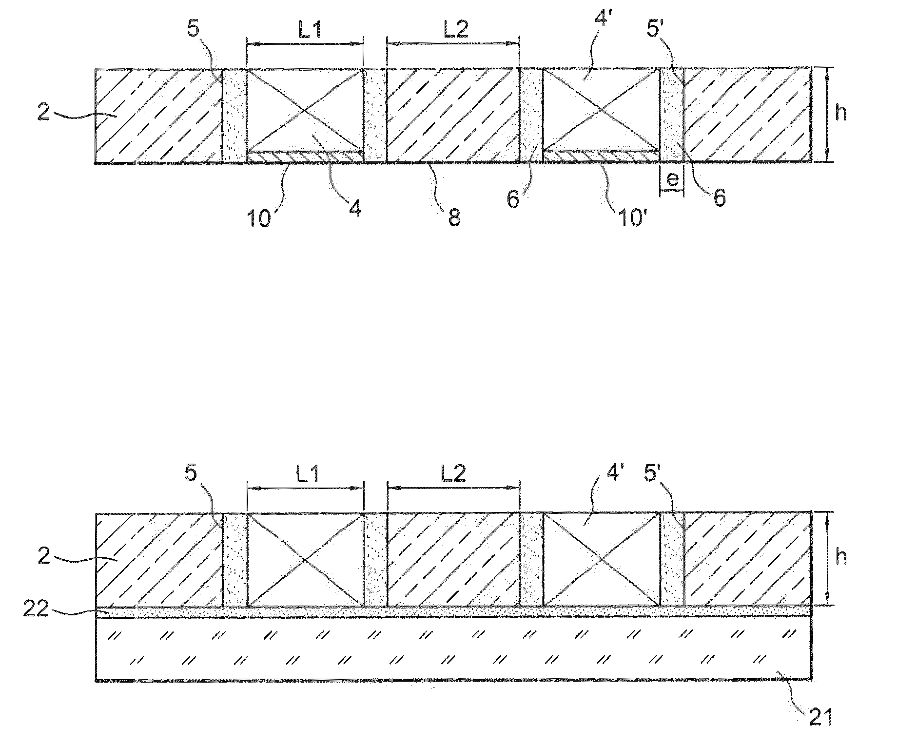 Integrated multicomponent device in a semiconducting die