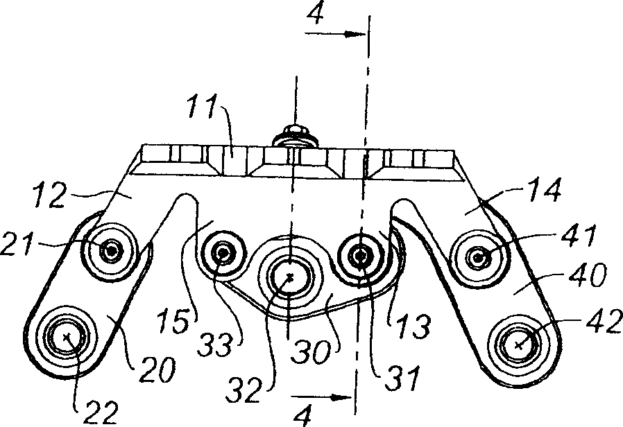 Rear suspension for turbojet engine