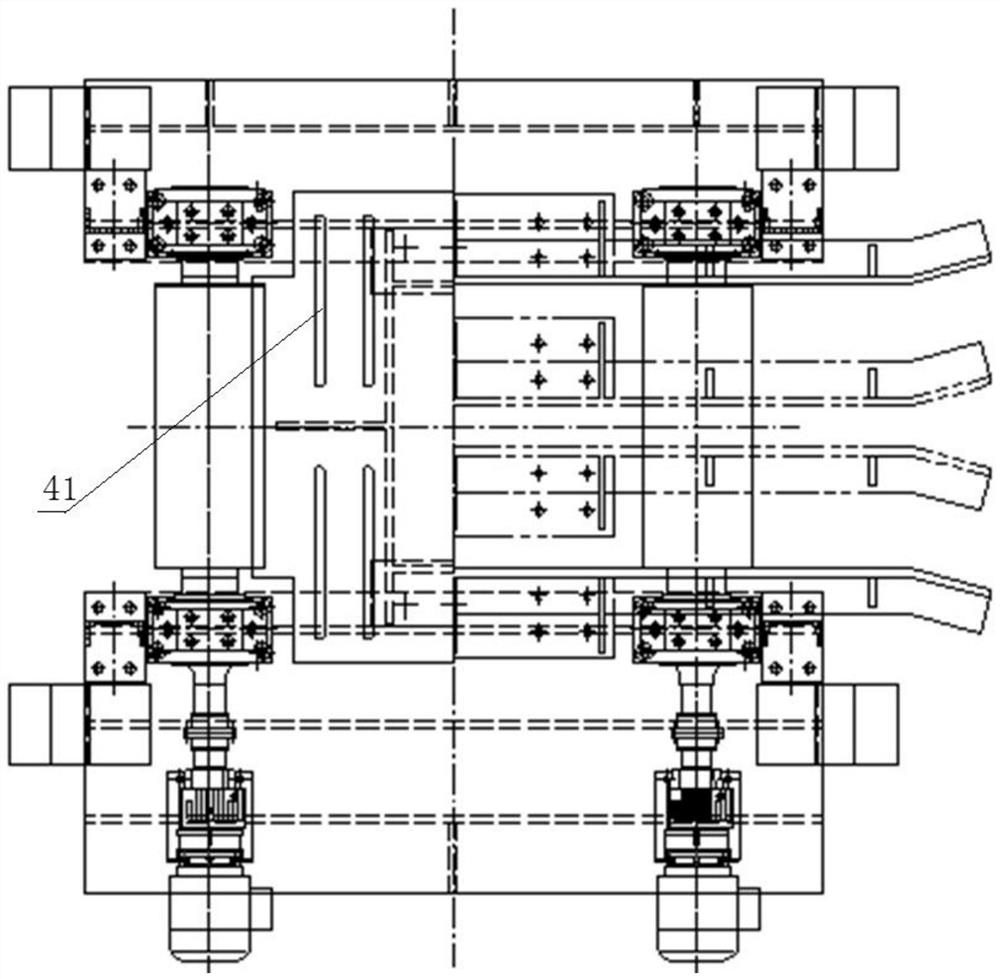 Roller way replacing device for deformed steel rolling mill