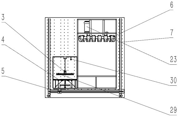 Automatic folding clothes storing and taking method of intelligent wardrobe