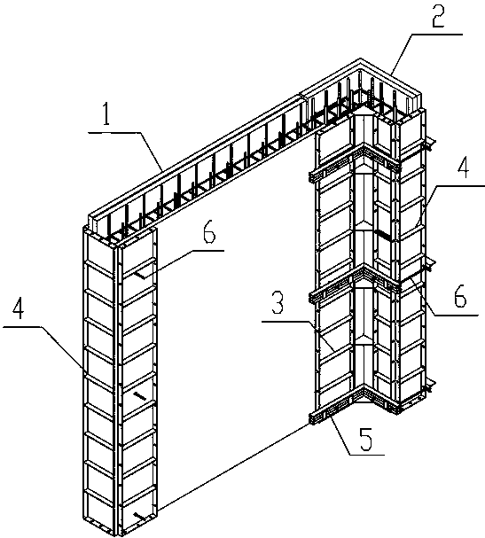 Assembled shear wall with corner and assembled construction method thereof