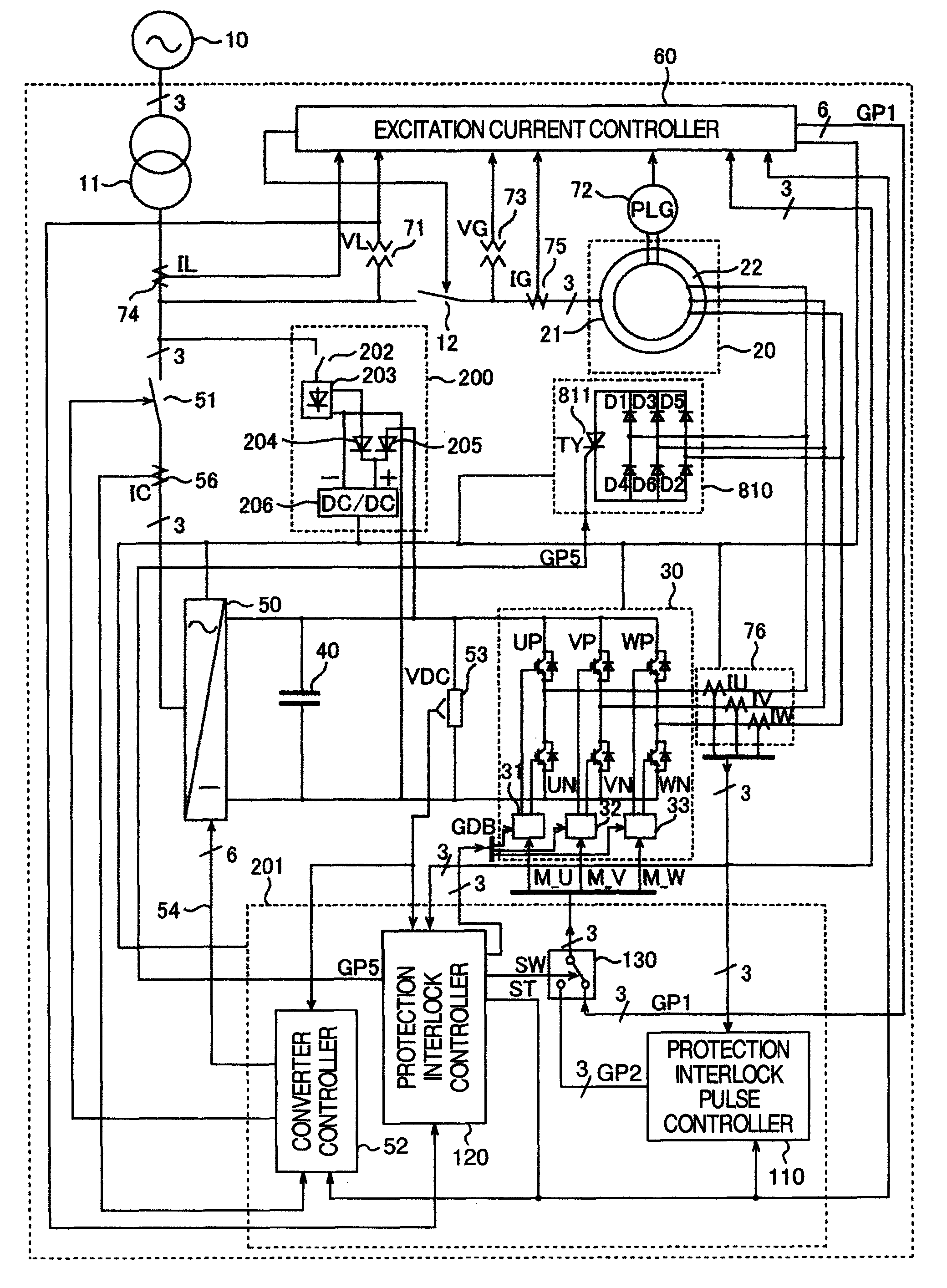 Doubly-fed generator and doubly-fed electric machine