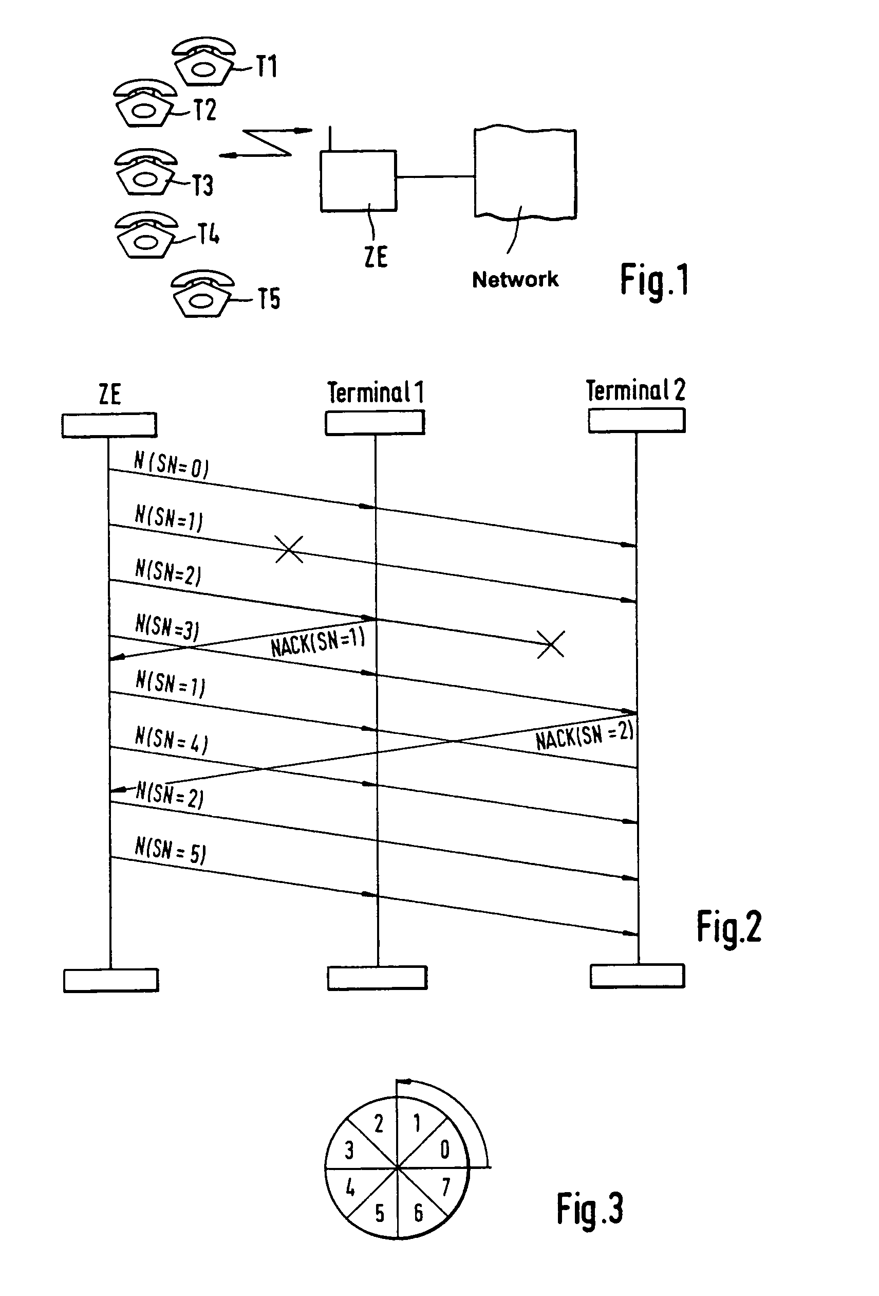 Method of repeat transmission of messages in a centrally controlled communication network
