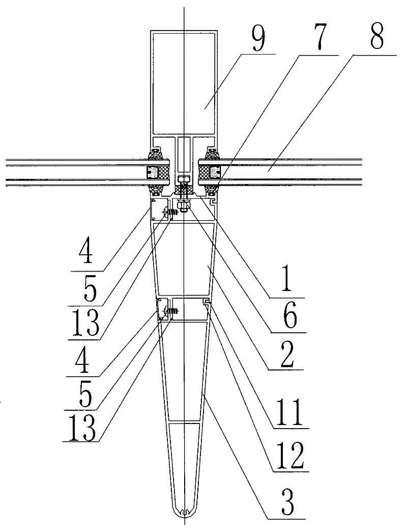 Hooking and pressing type connected aluminum-alloy external decorative body