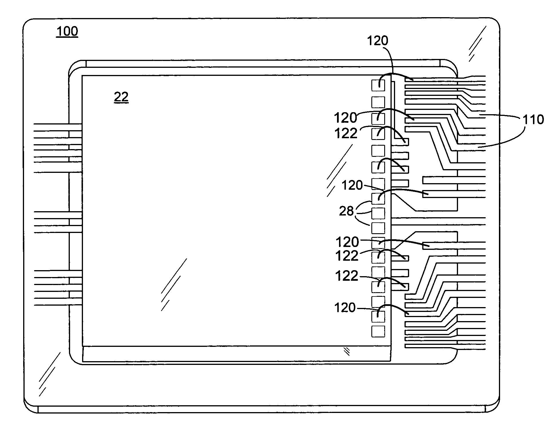 Die package with asymmetric leadframe connection