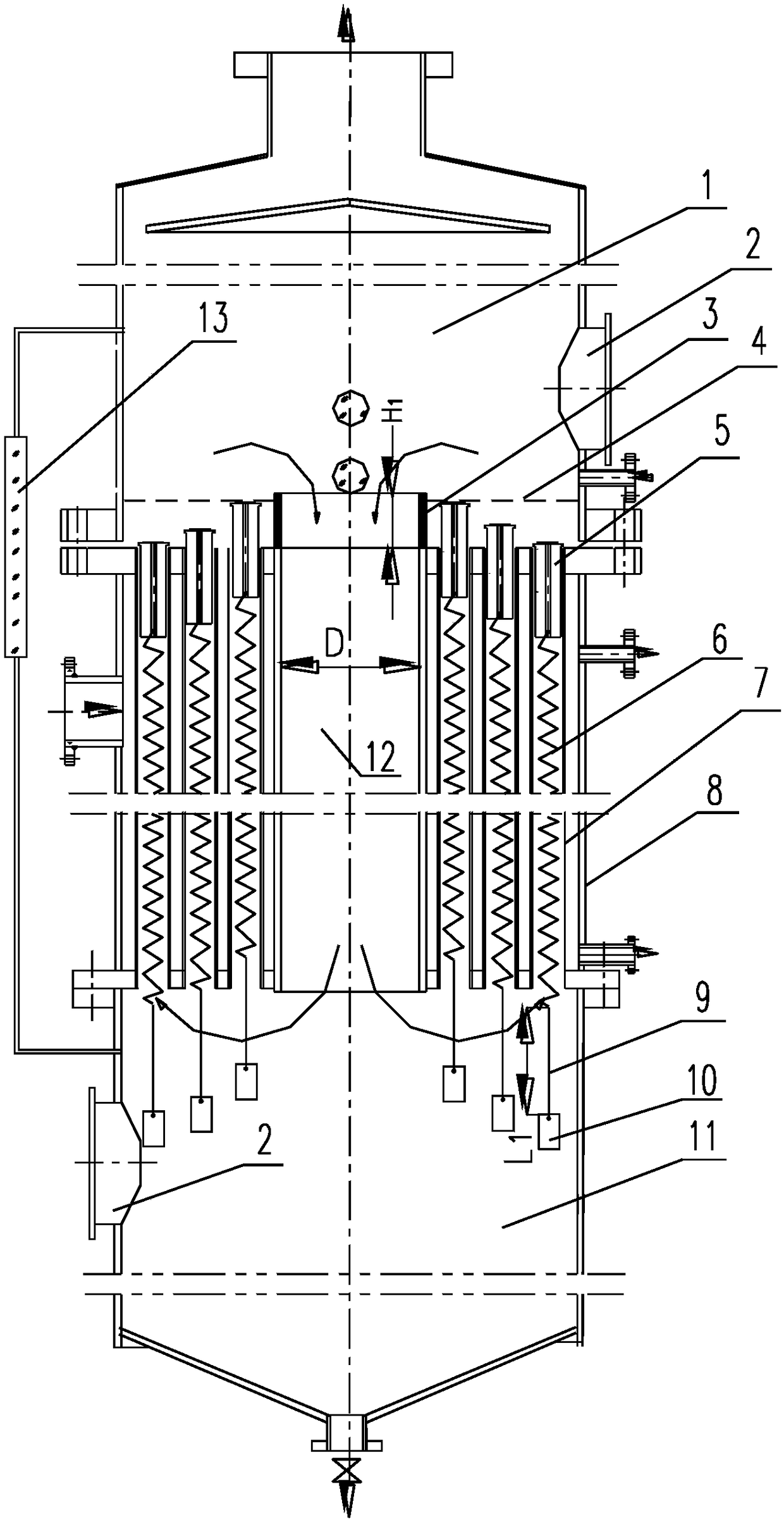 Heat transfer intensification and automatic cleaning mechanism of natural circulation evaporator