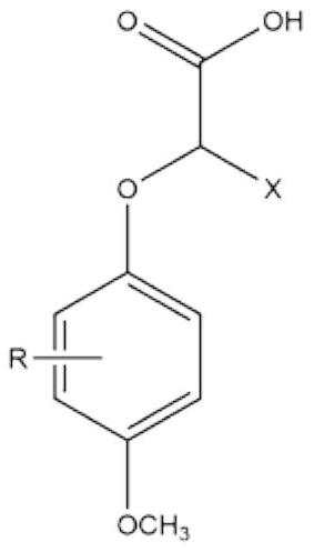 2-(4-methoxyphenoxy) propionic acid derivative with sweetness inhibiting effect and industrial production method of 2-(4-methoxyphenoxy) propionic acid derivative