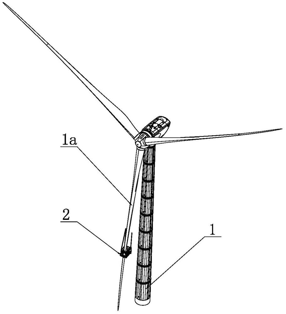 A wind blade maintenance platform