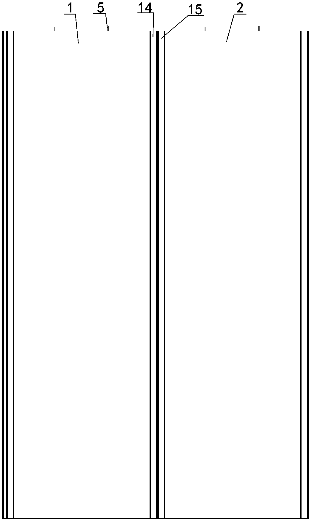 A prefabricated ground connection wall with angle steel joint limit and its construction method