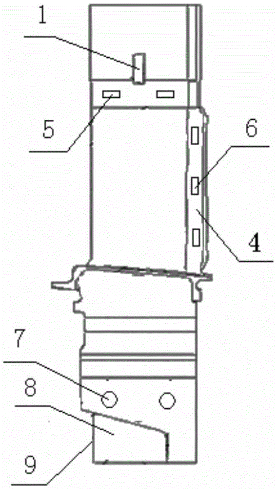 A positioning method for the ceramic core of a turbine blade with an integrally cast cover plate structure