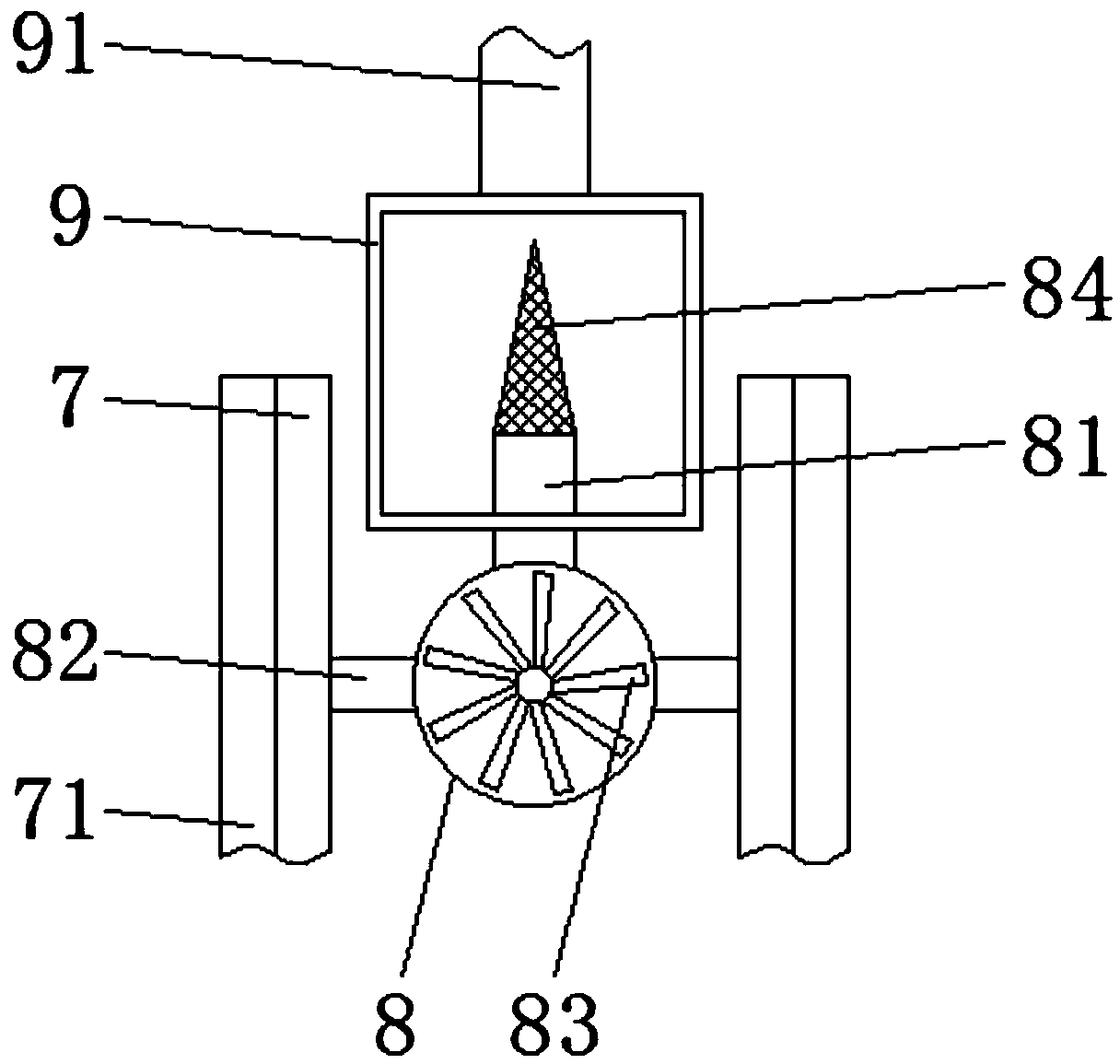 Cooling water tank used for numerical control machining center