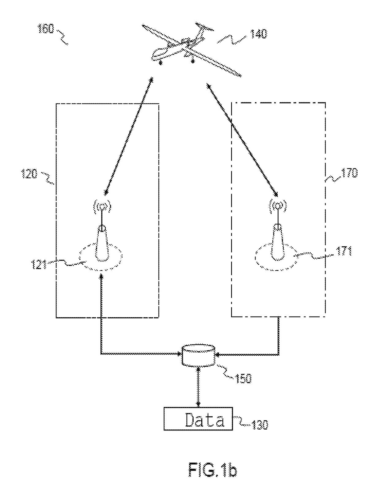 Method for synchronizing signals in a terrestrial and satellite link and associated architecture