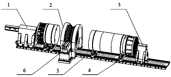 An integral circular seam friction stir welding device and welding method for a large storage tank