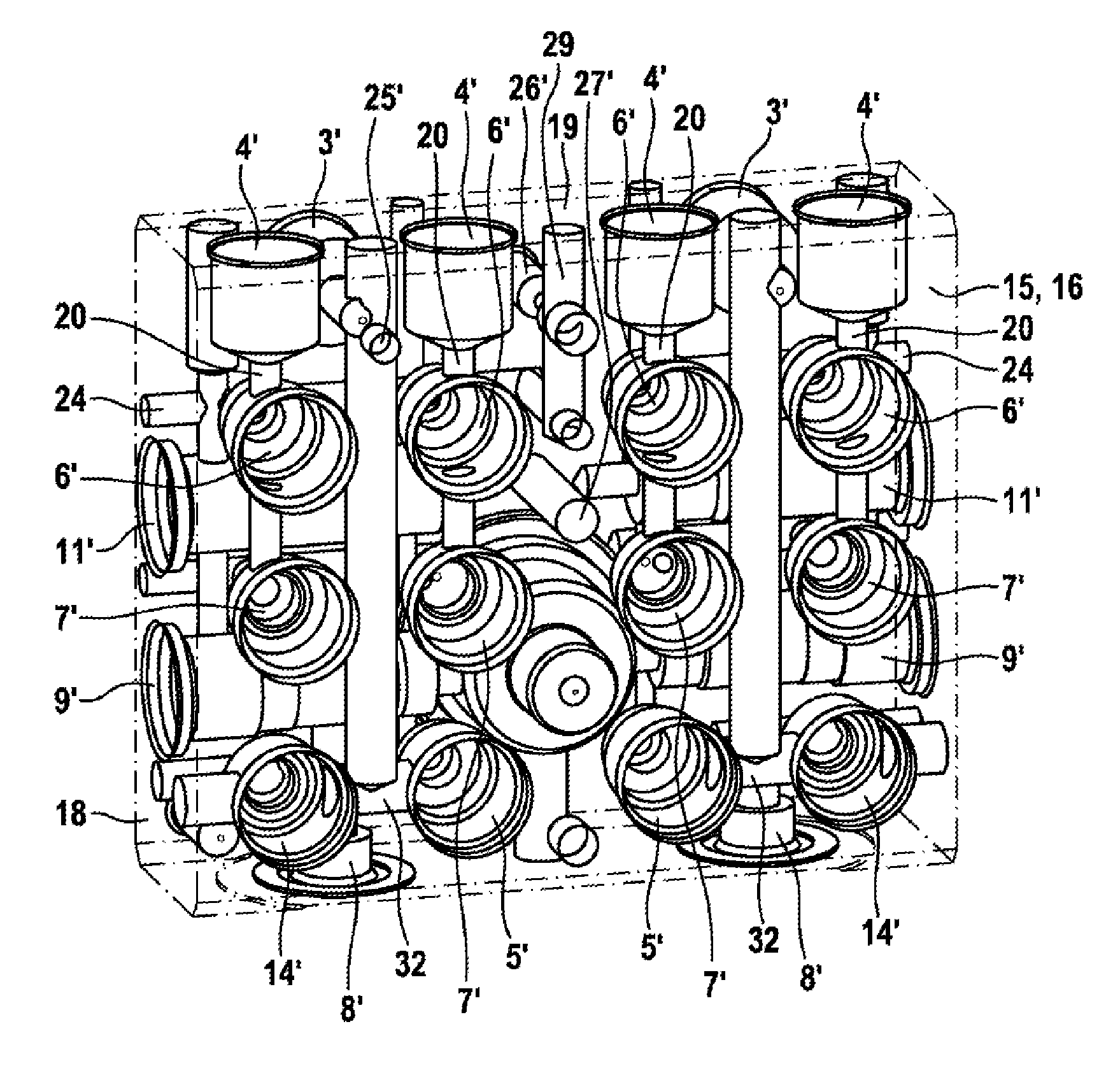 Hydraulic block for a hydraulic assembly of a slip-regulated, hydraulic vehicle brake system, and a hydraulic vehicle brake system