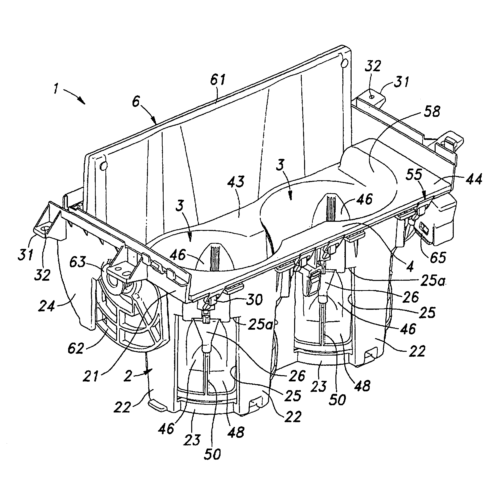 Cup holder with flexible protruding portion