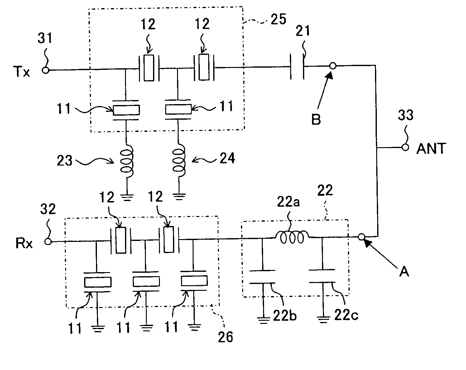Branching filter and communication device