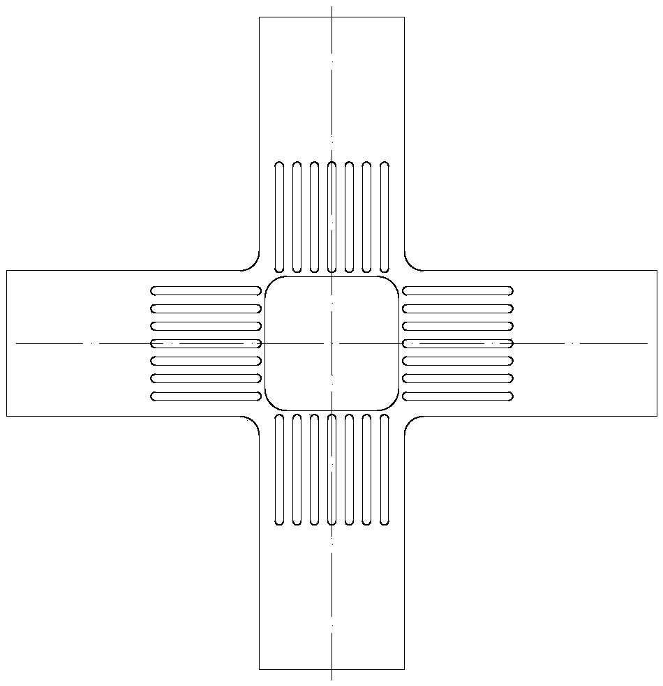 Cross-shaped test piece biaxial tensile test based yield criterion evaluation method