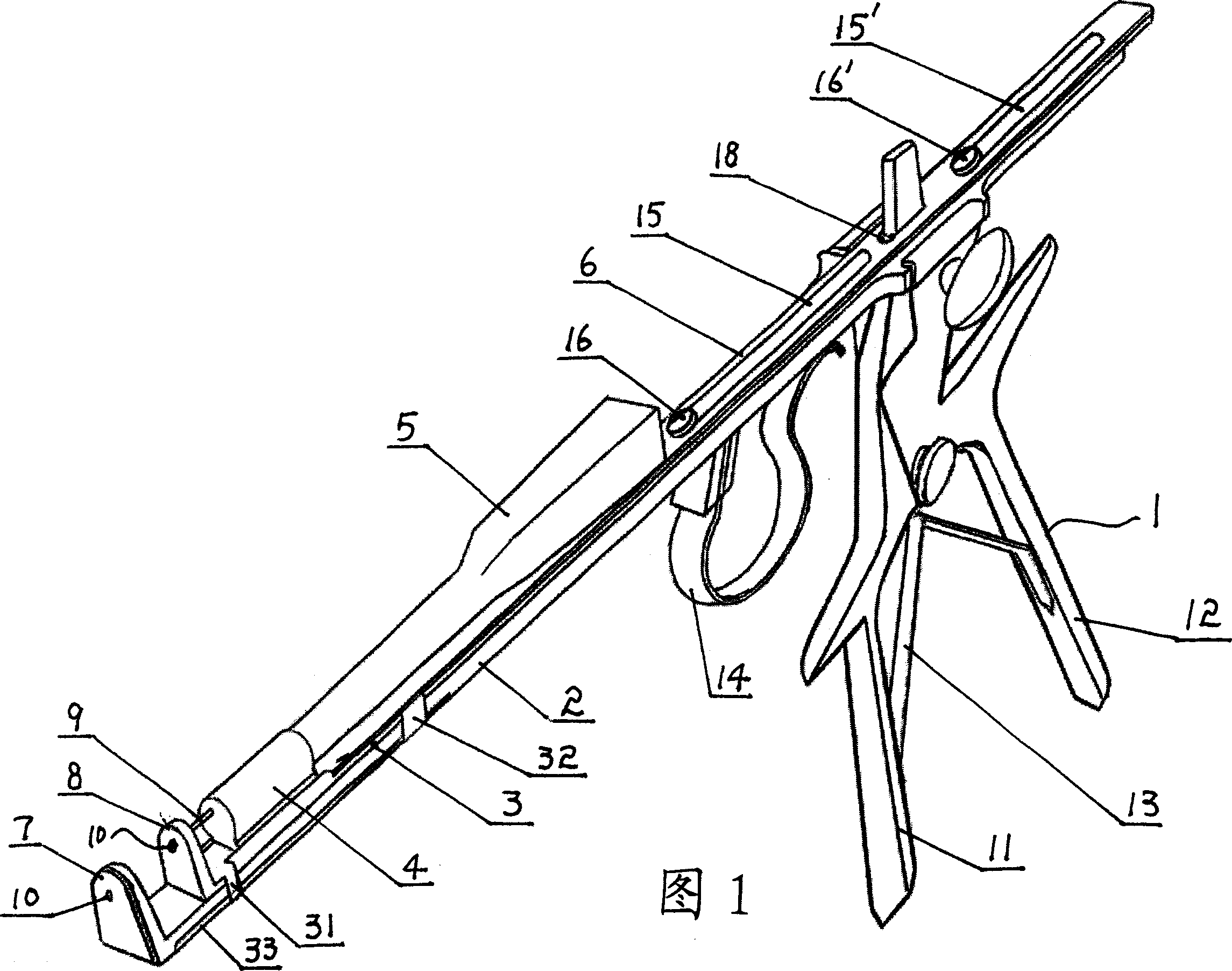 Suture device for pharyngeal operation