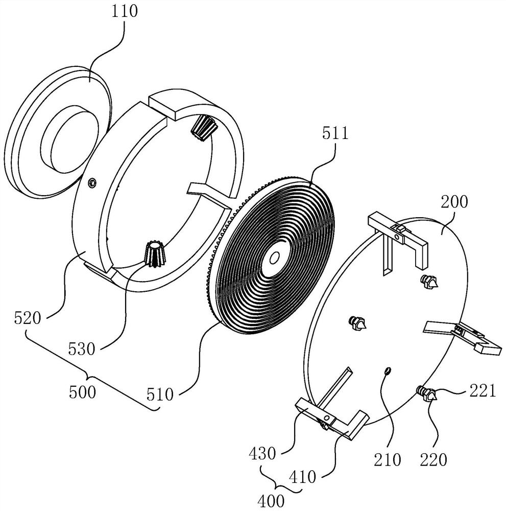 Turning clamp for blind flange